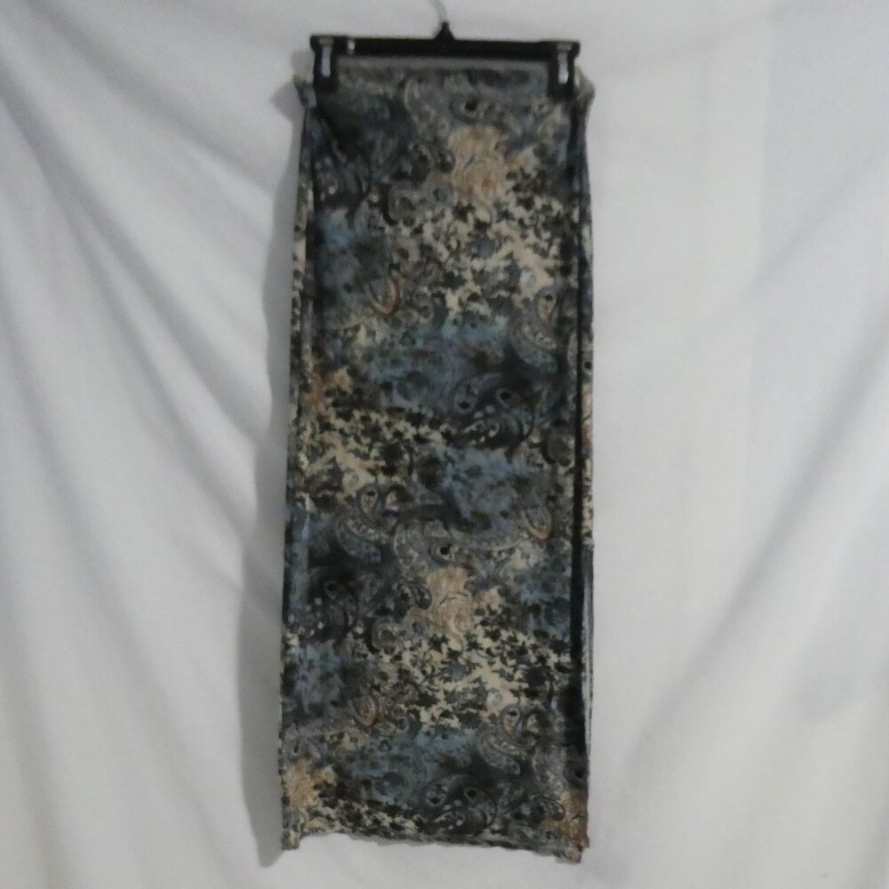 Unbranded | Elegant Paisley Pashmina Slip Skirt | Stretchy Waistband
